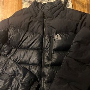 Eddie Bauer First Ascent Black Puffer Jacket with Quilted Design